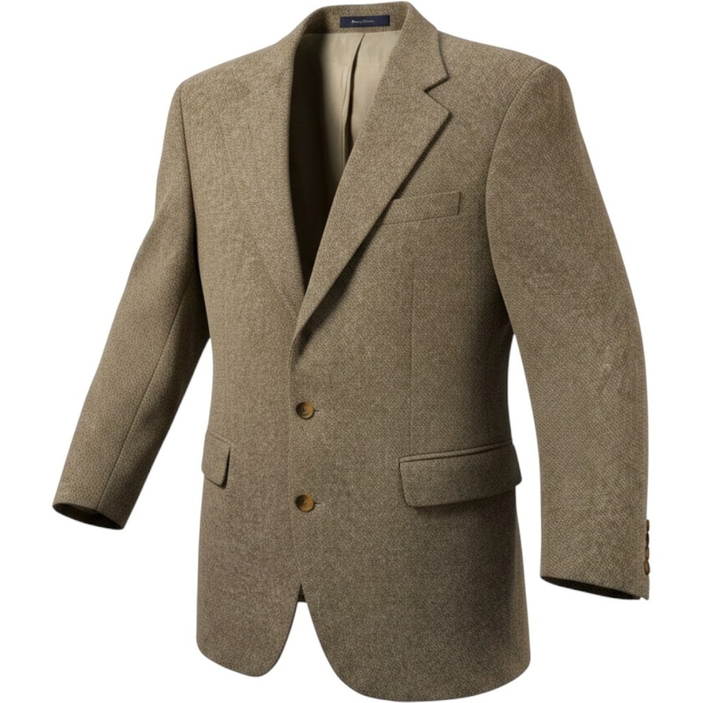 Vintage Ralph Lauren Mens 40R Wool Herringbone Blazer Sport Coat Brown Tan